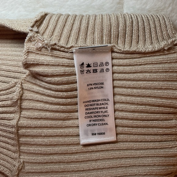 Sincerely Jules Elegant Cream Ribbed Two-Piece Set - Picture 8 of 8